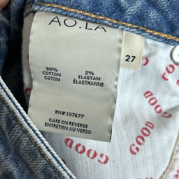 Alice & Olivia Embroidered Jeans Womens Size 26 Blue Boho Flower Hippie Skinny - Picture 9 of 10